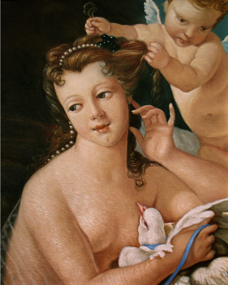 boucher, venere, venus, toiletta, toilette, mit weier taube, colomba bianca